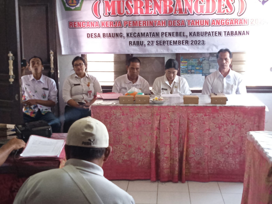 Musyawarah Perencanaan Pembangunan Desa Biaung Tentang Penetapan RKPDes Tahun Anggaran 2024